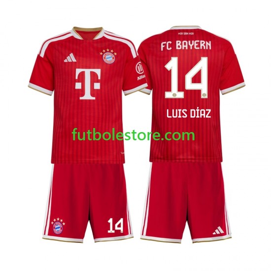 Primera Equipación del Bayern de Múnich Luis Diaz 14 2026-2027 Manga Corta para Niño (Camiseta y pantalón)