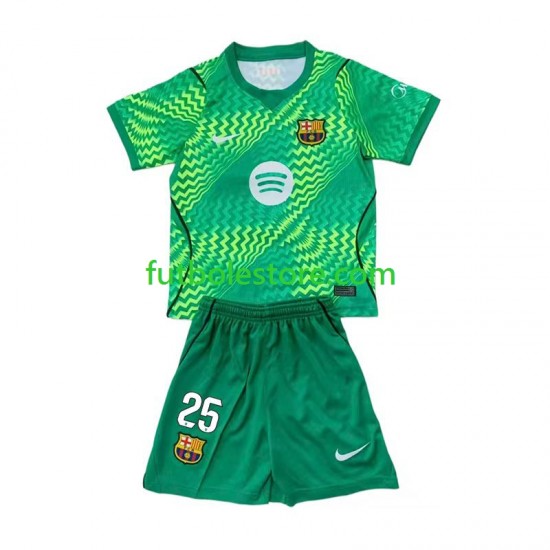 Primera Equipación del FC Barcelona Portero Dominik Livakovic 25 2026-2027 Manga Corta para Niño (Camiseta y pantalón)