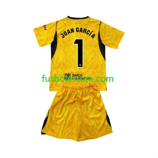 Cuarta Equipación del FC Barcelona Portero Joan Garcia 1 2026-2027 Manga Corta para Niño (Camiseta y pantalón)