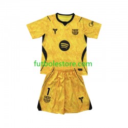 Cuarta Equipación del FC Barcelona Portero Joan Garcia 1 2026-2027 Manga Corta para Niño (Camiseta y pantalón)