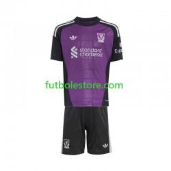 Segunda Equipación del Liverpool Portero 2026-2027 Manga Corta para Niño (Camiseta y pantalón)