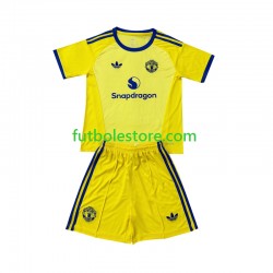 Tercera Equipación del Manchester United Portero 2026-2027 Manga Corta para Niño (Camiseta y pantalón)