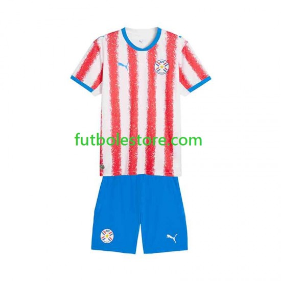 Primera Equipación del Paraguay 2026 Manga Corta para Niño (Camiseta y pantalón)