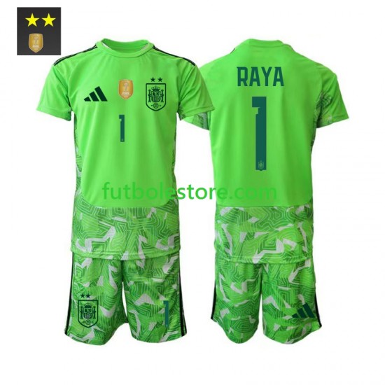 Tercera Equipación del España Portero David Raya 1 2026-2027 Manga Corta para Niño (Camiseta y pantalón)