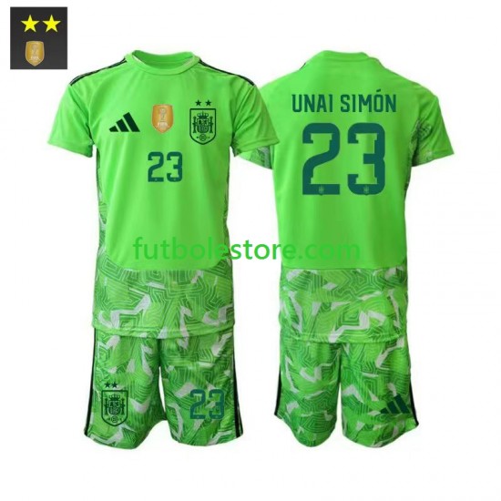 Tercera Equipación del España Portero Unai Simon 23 2026-2027 Manga Corta para Niño (Camiseta y pantalón)