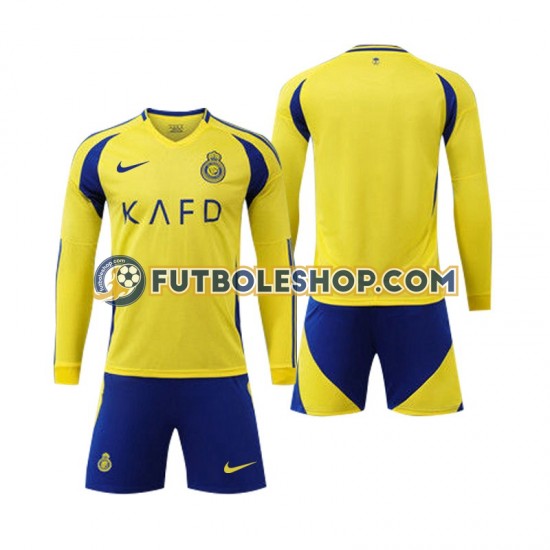 Primera Equipación del Al-Nassr 2024-2025 ML para Niño (Camiseta y pantalón) Primera Equipación del Al-Nassr 2024-2025 ML para Niño (Camiseta y pantalón)