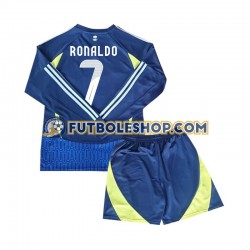 Segunda Equipación del Al-Nassr Cristiano Ronaldo 7 2024-2025 ML para Niño (Camiseta y pantalón)