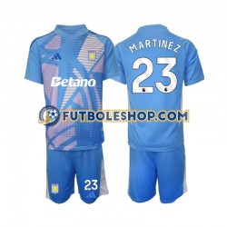 Tercera Equipación del Aston Villa Portero Emiliano Martinez 23 2024-2025 Manga Corta para Niño (Camiseta y pantalón)