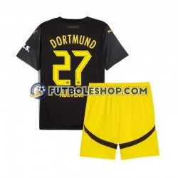 Segunda Equipación del Borussia Dortmund Karim Adeyemi 27 2024-2025 Manga Corta para Niño (Camiseta y pantalón)