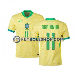 Primera Equipación del Brasil RAPHINHA 11 2024 Manga Corta para Hombre
