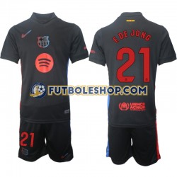 Segunda Equipación del FC Barcelona F DE JONG 21 2024-2025 Manga Corta para Niño (Camiseta y pantalón)