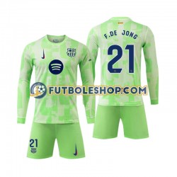 Tercera Equipación del FC Barcelona F DE JONG 21 2024-2025 ML para Niño (Camiseta y pantalón)