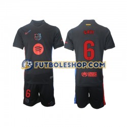 Segunda Equipación del FC Barcelona Gavi 6 2024-2025 Manga Corta para Niño (Camiseta y pantalón)