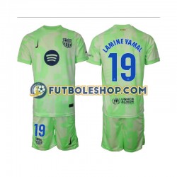Tercera Equipación del FC Barcelona Lamine Yamal 19 2024-2025 Manga Corta para Niño (Camiseta y pantalón)