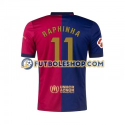 Primera Equipación del FC Barcelona RAPHINHA 11 2024-2025 Manga Corta para Hombre