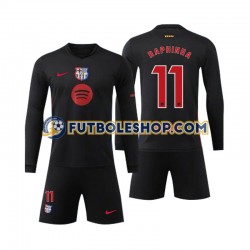 Segunda Equipación del FC Barcelona Raphinha 11 2024-2025 ML para Niño (Camiseta y pantalón)