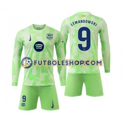 Tercera Equipación del FC Barcelona Robert Lewandowski 9 2024-2025 ML para Niño (Camiseta y pantalón)