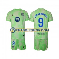 Tercera Equipación del FC Barcelona Robert Lewandowski 9 2024-2025 Manga Corta para Niño (Camiseta y pantalón)