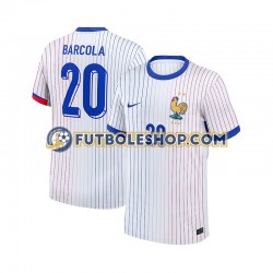 Segunda Equipación del Francia Bradley Barcola 20 2024 Manga Corta para Hombre