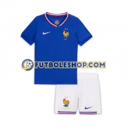 Primera Equipación del Francia Bradley Barcola 20 2024 Manga Corta para Niño (Camiseta y pantalón)