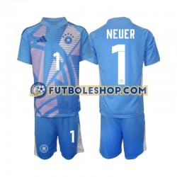 Cuarta Equipación del Alemania Portero Manuel Neuer 1 2024-2025 Manga Corta para Niño (Camiseta y pantalón)
