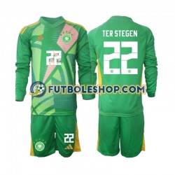 Tercera Equipación del Alemania Portero Ter Stegen 22 2024-2025 ML para Niño (Camiseta y pantalón)