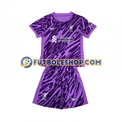 Tercera Equipación del Liverpool Portero 2024-2025 Manga Corta para Niño (Camiseta y pantalón)