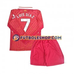 Primera Equipación del Liverpool Luis Diaz 7 2024-2025 ML para Niño (Camiseta y pantalón)