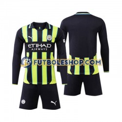 Segunda Equipación del Manchester City 2024-2025 ML para Niño (Camiseta y pantalón)