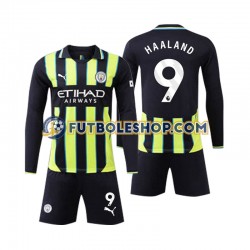 Segunda Equipación del Manchester City Erling Haaland 9 2024-2025 ML para Niño (Camiseta y pantalón) Segunda Equipación del Manchester City Erling Haaland 9 2024-2025 ML para Niño (Camiseta y pantalón)