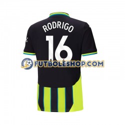 Segunda Equipación del Manchester City RODRIGO 16 2024-2025 Manga Corta para Hombre