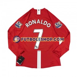 Primera Equipación del Manchester United Cristiano Ronaldo 7 Retro 2007 ML para Hombre