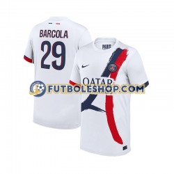 Segunda Equipación del Paris Saint-Germain Bradley Barcola 29 2024-2025 Manga Corta para Hombre