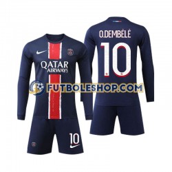 Primera Equipación del Paris Saint-Germain O Dembele 10 2024-2025 ML para Niño (Camiseta y pantalón)