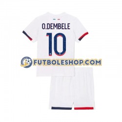Segunda Equipación del Paris Saint-Germain Ousmane Dembele 10 2024-2025 Manga Corta para Niño (Camiseta y pantalón)