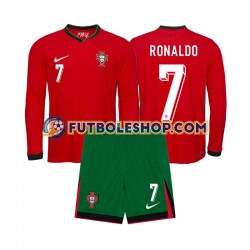 Primera Equipación del Portugal Ronaldo 7 Euro 2024 ML para Niño (Camiseta y pantalón)