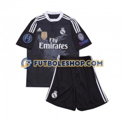 Tercera Equipación del Real Madrid Retro 2014 Manga Corta para Niño (Camiseta y pantalón)