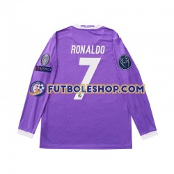 Segunda Equipación del Real Madrid Cristiano Ronaldo 7 Retro 2016 ML para Niño (Camiseta y pantalón)