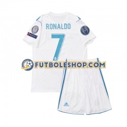 Primera Equipación del Real Madrid Cristiano Ronaldo 7 Retro 2017 Manga Corta para Niño (Camiseta y pantalón)