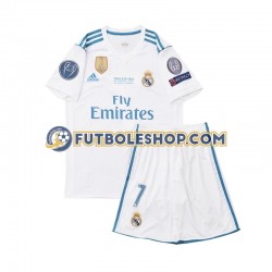 Primera Equipación del Real Madrid Cristiano Ronaldo 7 Retro 2017 Manga Corta para Niño (Camiseta y pantalón)