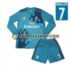 Tercera Equipación del Real Madrid Cristiano Ronaldo 7 Retro 2017 ML para Niño (Camiseta y pantalón)