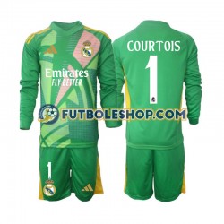 Tercera Equipación del Real Madrid Portero Thibaut Courtois 1 2024-2025 ML para Niño (Camiseta y pantalón)