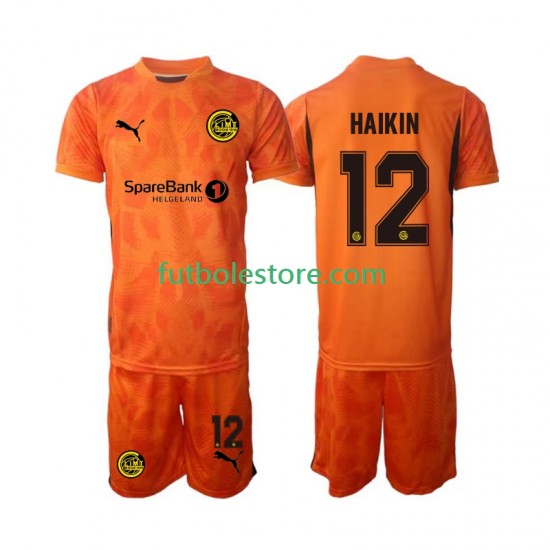Segunda Equipación del Portero FK Bodo Glimt Nikita Haikin 12 2025 Manga Corta para Niño (Camiseta y pantalón)