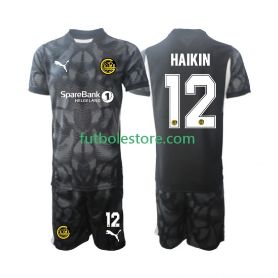 Primera Equipación del Portero FK Bodo Glimt Nikita Haikin 12 2025 Manga Corta para Niño (Camiseta y pantalón)