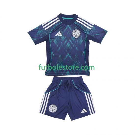 Segunda Equipación del Leicester City 2025-2026 Manga Corta para Niño (Camiseta y pantalón)