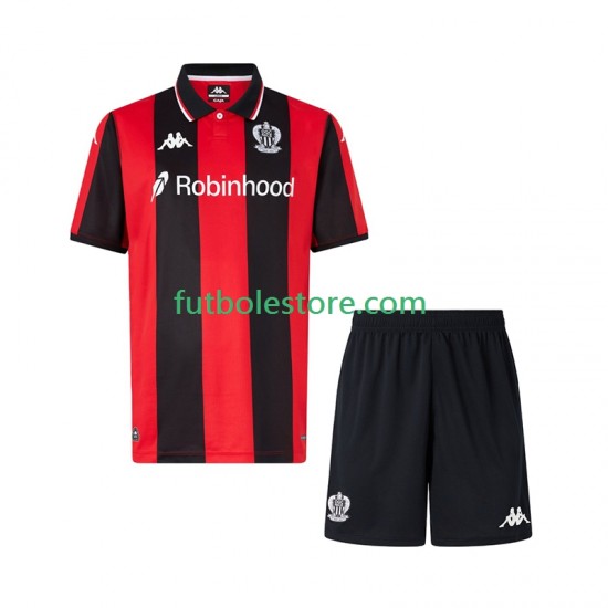 Primera Equipación del OGC Nice 2025-2026 Manga Corta para Niño (Camiseta y pantalón)