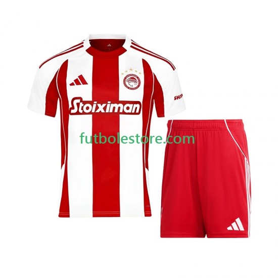 Primera Equipación del Olympiacos 2025-2026 Manga Corta para Niño (Camiseta y pantalón)