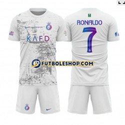 Tercera Equipación del Al-Nassr Ronaldo 7 2023-2024 Manga Corta para Niño (Camiseta y pantalón)