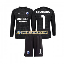 Segunda Equipación del FC Copenhagen Portero GRABARA 1 2023-2024 ML para Niño (Camiseta y pantalón)