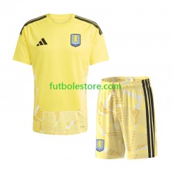 Primera Equipación del Aston Villa Portero 2026-2027 Manga Corta para Niño (Camiseta y pantalón)